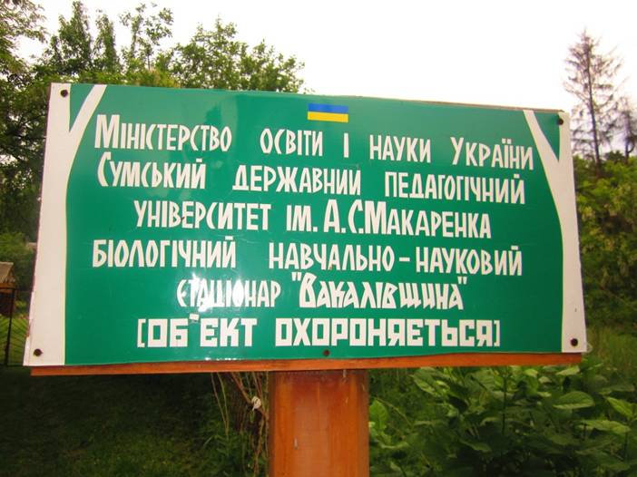 Навчально-польова практика на базі біостаціонару Сумського державного педагогічного університету ім. А.С. Макаренка
