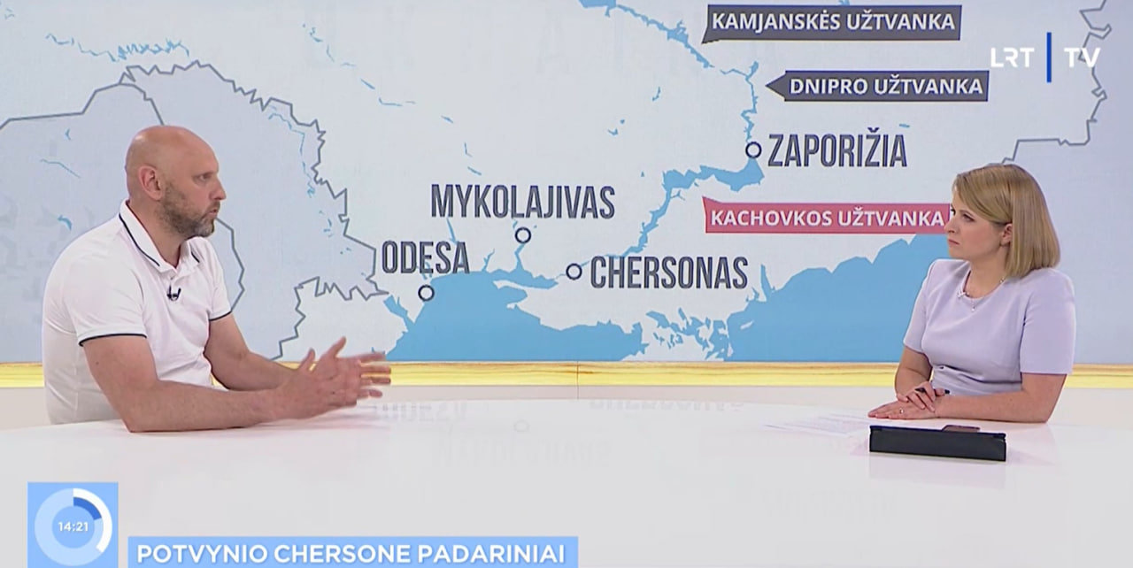 Науковець ХДУ розповів на литовському телебаченні про трагедію Каховської ГЕС