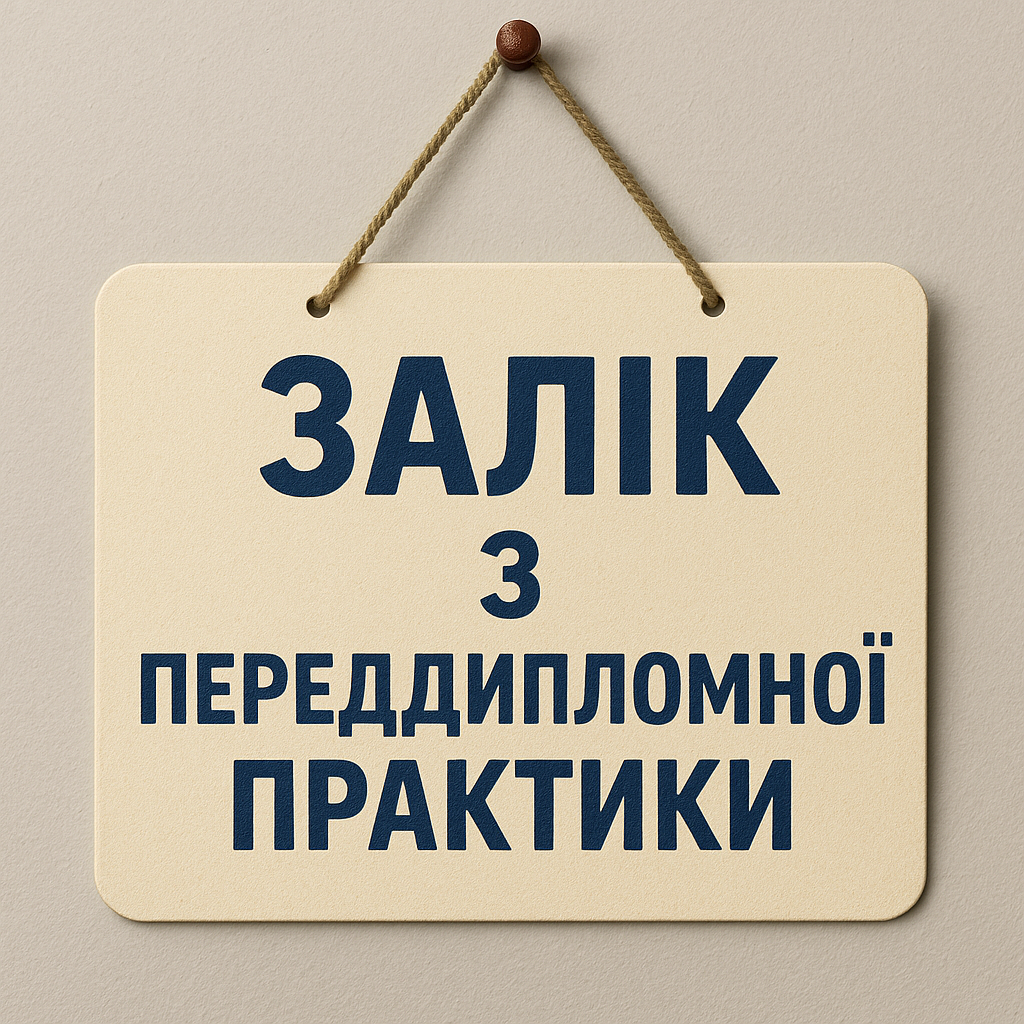 Залік з переддипломної практики магістрів