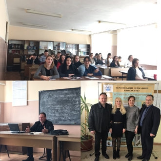 Сьогодні, 04.04.2019 року відбулося бінарне лекційне заняття з дисципліни "Правові основи зовнішньоекономічної діяльності" для студентів четвертого курсу денної форми навчання,