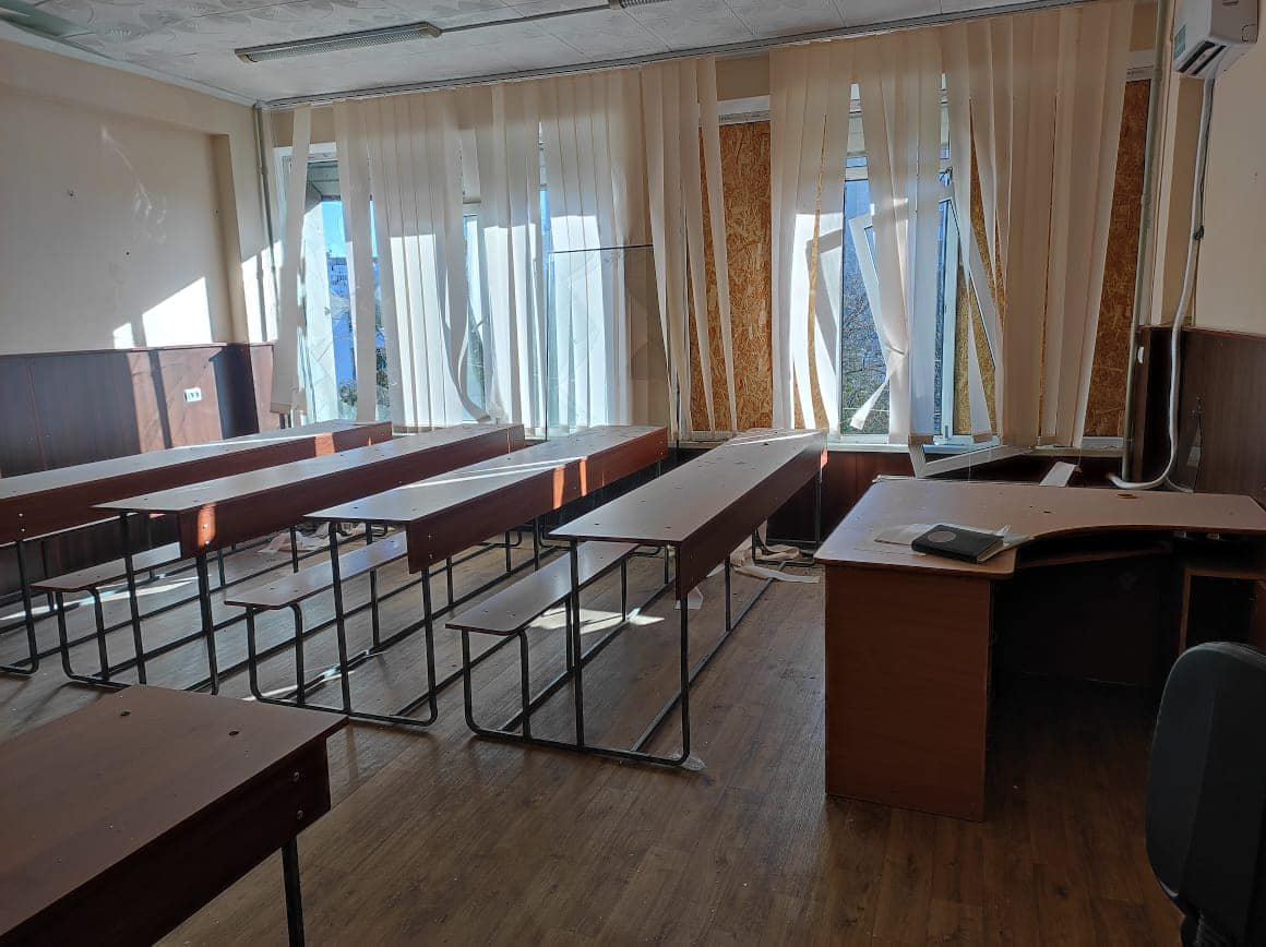ХДУ знову постраждав від ворожого обстрілу