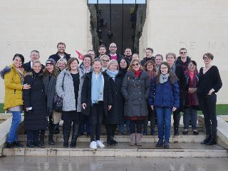 На семінарі європейських викладачів "The Holocaust by Bullets in the Occupied Soviet Territories" orginized by Yahad - In Unum and Le Mémorial de Caen, Paris-Caen, November, 2019
