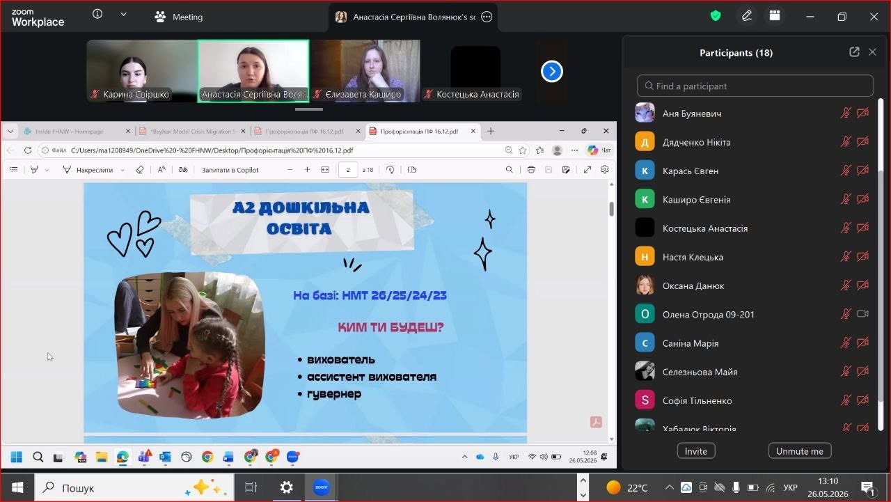 Профорієнтаційна зустріч для учнів Херсонської загальноосвітньої школи І-ІІІ ступенів №39.