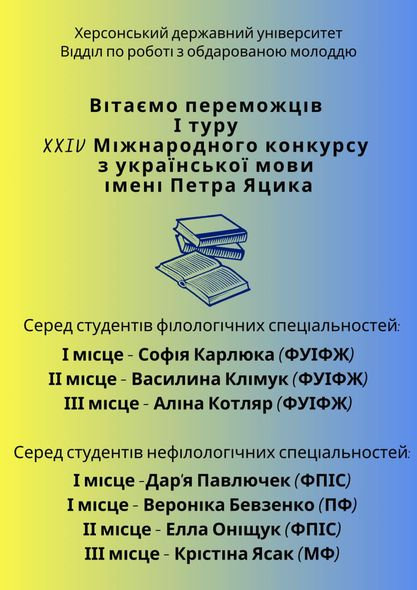 У ХДУ визначили переможців конкурсу імені Петра Яцика