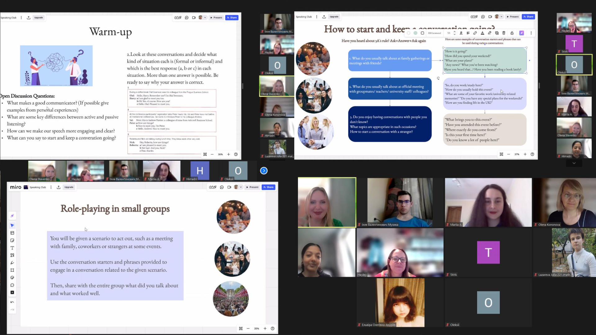Учасники KSU English Speaking Club продовжують обговорювати Effective Communication: Strat…
