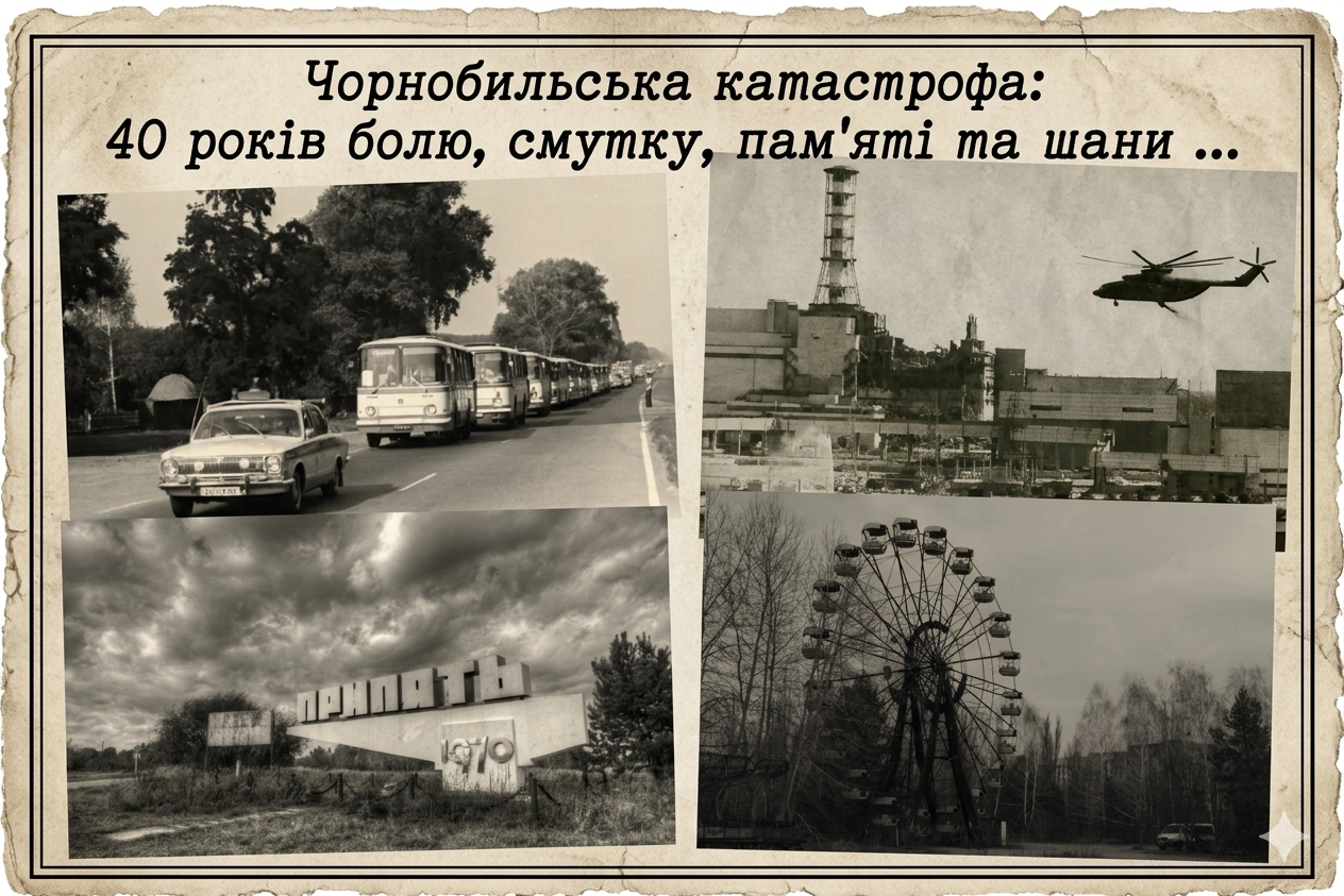 Віртуальна виставка «Чорнобильська катастрофа: 40 років болю, смутку, пам’яті та шани…»