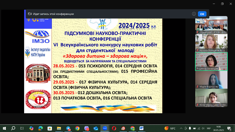 ІІ тур VІ Всеукраїнського конкурсу студентських наукових робіт «Здорова дитина — здорова нація»