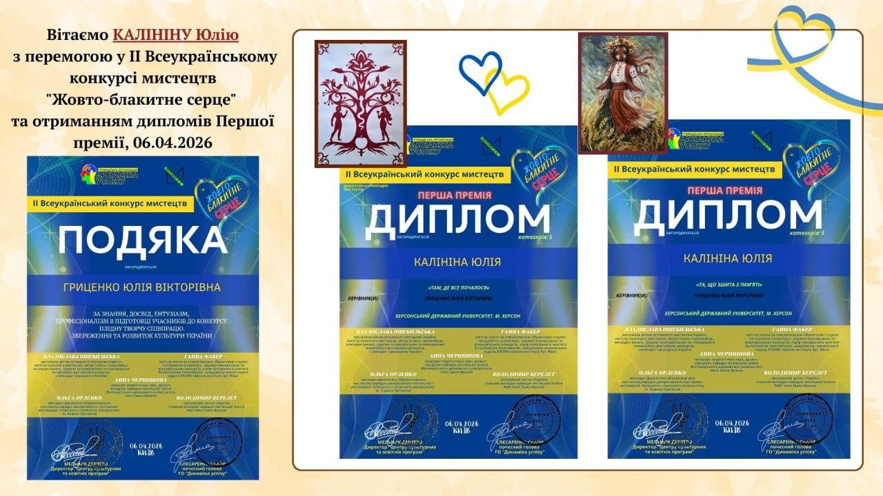 🏆🎨 Квітень став місяцем творчих перемог для здобувачів спеціальності «Образотворче мисте…