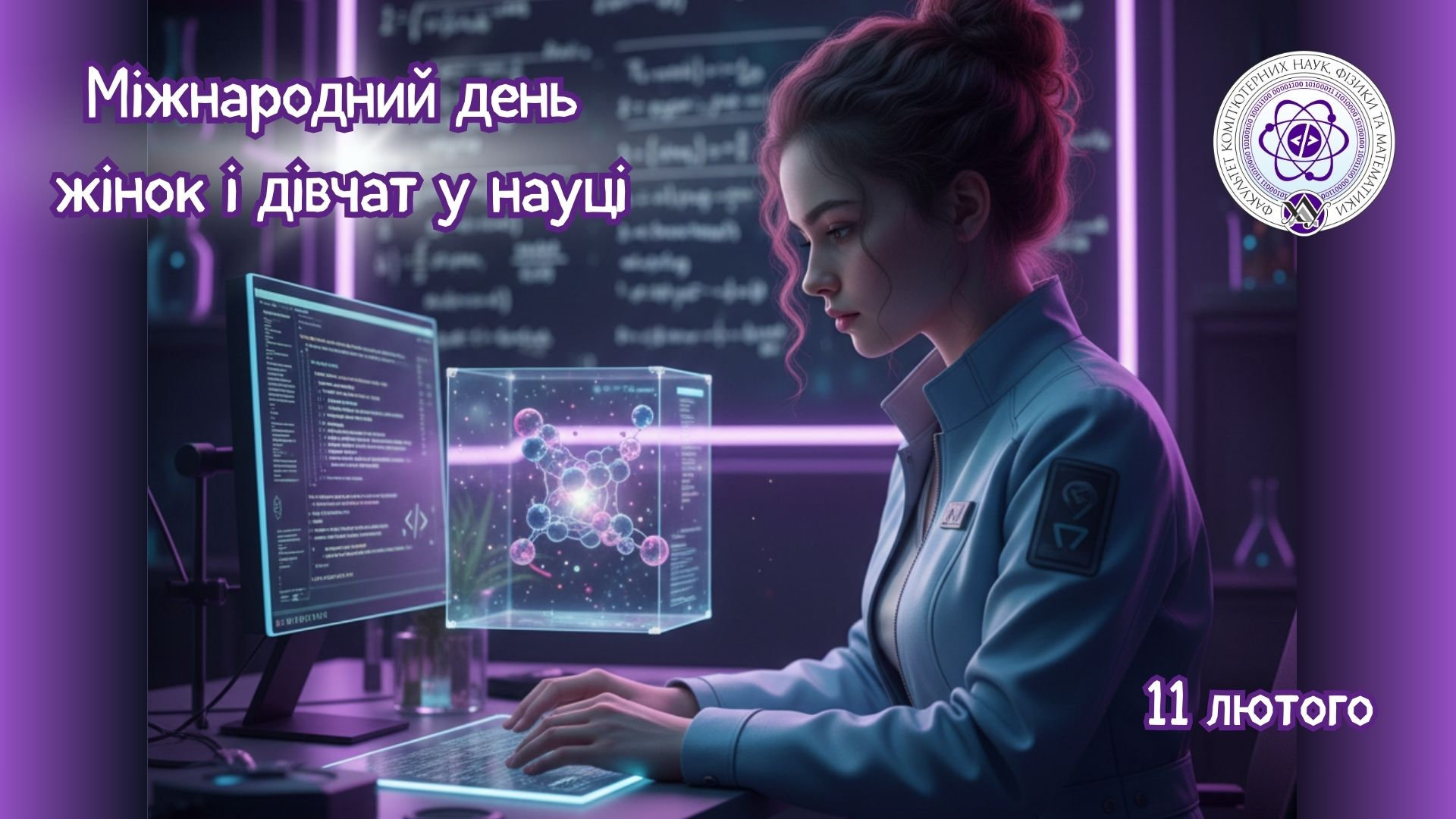 Студрада ФКНФМ вітає з Міжнародним днем жінок та дівчат у науці!