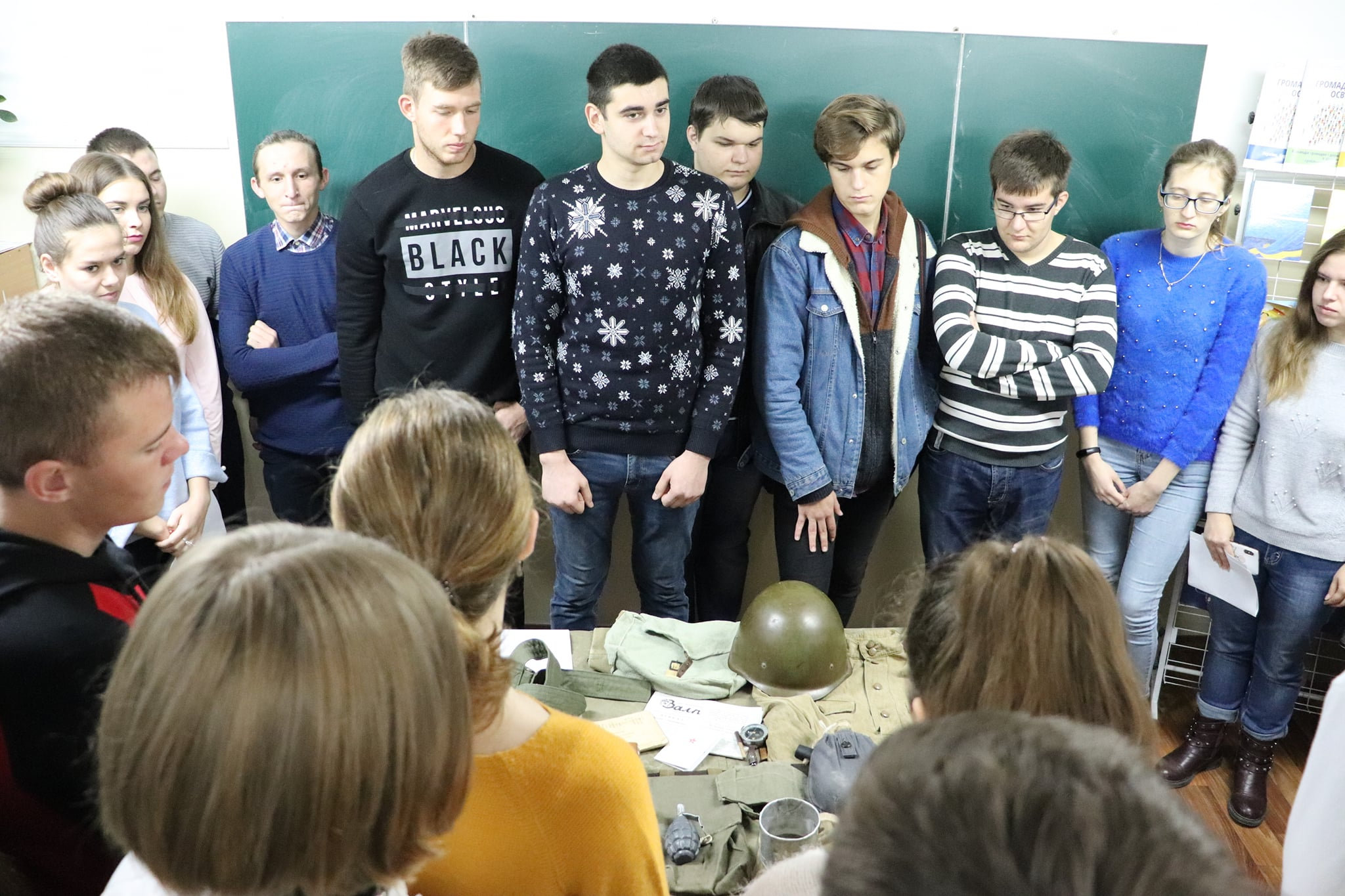 Сьогодні відбулося відкрите заняття "Бойове екіпірування радянського солдата в роки Другої…